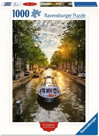 Ravensburger Puzzle Plavba po amsterdamských kanáloch / 1000 dielikov / 70 x 50 cm