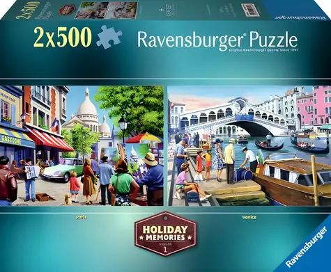 Ravensburger Puzzle Holiday Memories č. 1: Spomienka na dovolenku / 2x500 dielikov