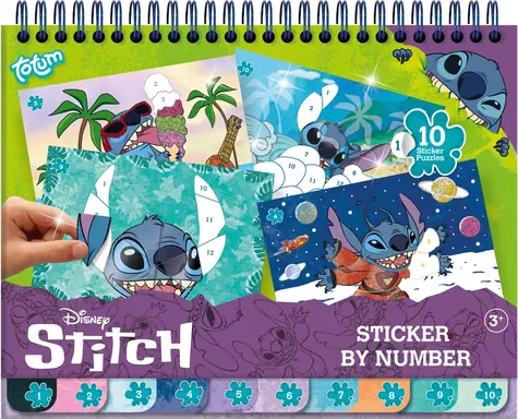 TOTUM Nalepovanie podľa čísel Stitch / Kreatívny blok / samolepky a omaľovánky
