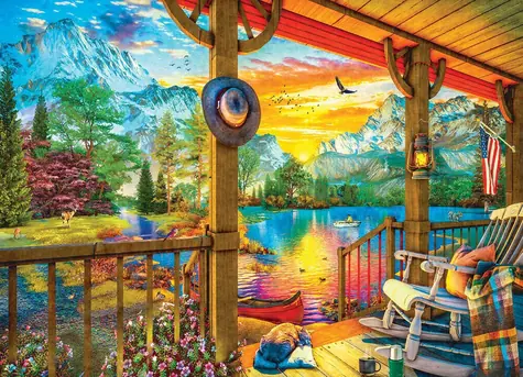 EUROGRAPHICS Puzzle Ranné rybárčenie XL / 500 dielikov / extra veľké dieliky / 68 x 48 cm