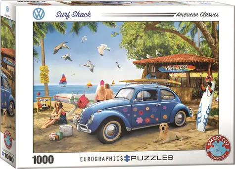 EUROGRAPHICS Puzzle VW Chrobák a surferi / 1000 dielikov / 68 x 48 cm
