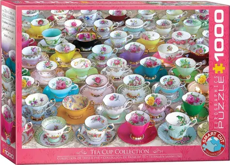 EUROGRAPHICS Puzzle Zbierka čajových šálok / 1000 dielikov / 68 x 48 cm