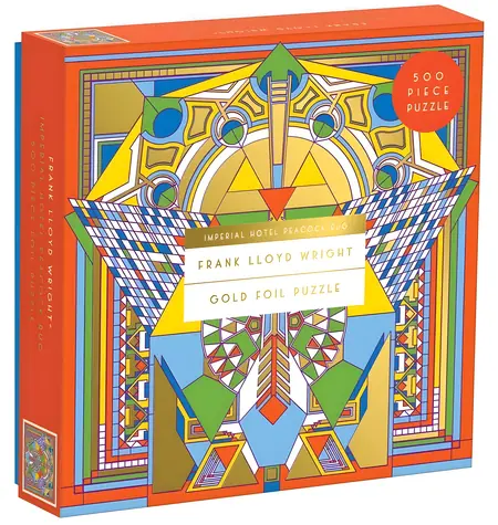 Galison Metalické puzzle Frank Lloyd Wright: Hotel Imperial / 500 dielikov / 51 × 51 cm