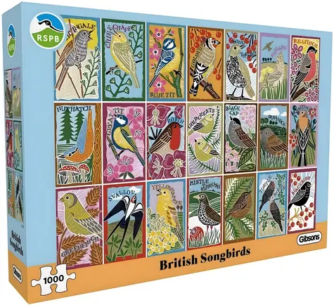 GIBSONS Puzzle RSPB: Britskí speváci / 1000 dielikov / 68 x 49 cm