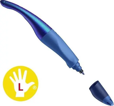 STABILO Pero EASYoriginal pre ľavákov Holograph modré / Roller / šírka stopy 0,5 mm / ergonomický tvar