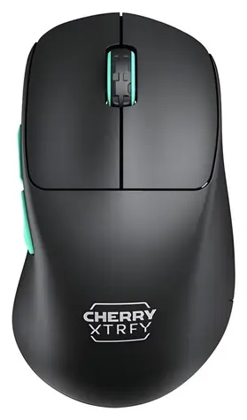 Cherry Xtrfy M64 Wireless čierna/tyrkysová / Bezdrôtová herná myš / optická / 26000 DPI / 2.4 GHz / 53 g