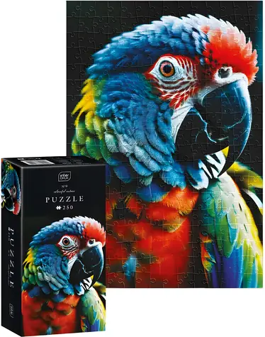 INTERDRUK Puzzle Colorful Nature: Papagáj / 250 dielikov / 48 × 33 cm
