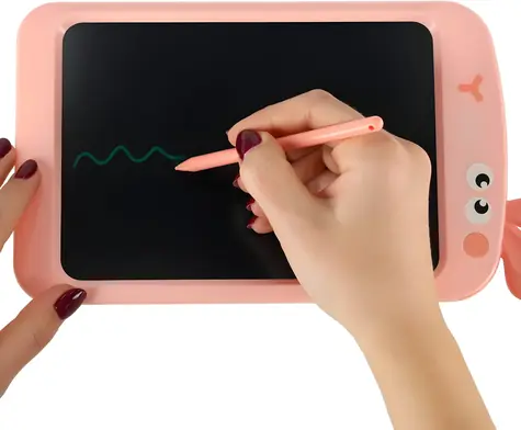 KIK Tablet na kreslenie Králiček ružový / LCD displej / 26 x 15 cm / vr. stylusu