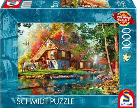 Schmidt Puzzle Vodný mlyn na jeseň / 1000 dielikov