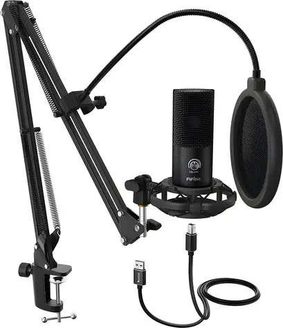 FIFINE T669 / USB mikrofón / Pop filter / Stojan v sade