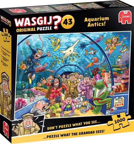 JUMBO Puzzle WASGIJ Original 43: Hrátky v akváriu! / 1000 dielikov / od 15 rokov