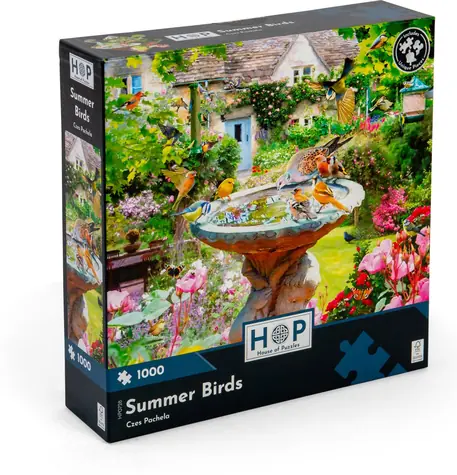HOP Puzzle Letné vtáctvo / 1000 dielikov / nepravidelné dieliky / plagát A3