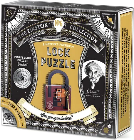 Professor PUZZLE Hlavolam Albert Einstein č.6: Lock Puzzle / Obtiažnosť 2 z 5