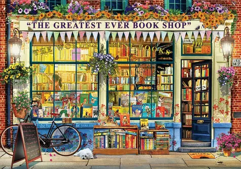 EUROGRAPHICS Puzzle Najlepšie kníhkupectvo na svete / 1000 dielikov / 67,63 x 48,89 cm