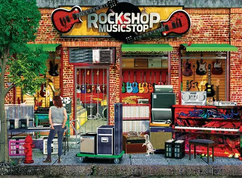 EUROGRAPHICS Puzzle Rock Shop / 1000 dielikov / 68 x 48 cm
