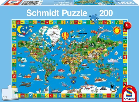Schmidt Puzzle Tvoj úžasný svet / 200 dielikov / 43,2 × 29,1 cm