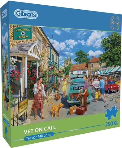 GIBSONS Puzzle Veterinár na telefóne XL / 250 dielikov / 48 × 34 cm