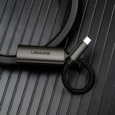 USAMS U22 SJ282 čierna / Adaptér / USB-C - HDMI / 4K / 0,15 m