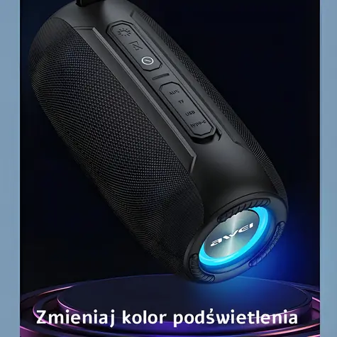 AWEI Y370 čierna / Prenosný reproduktor / 20W / Bluetooth 5.0 / IPX6