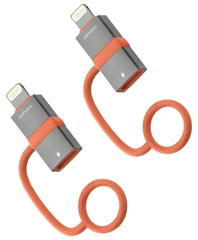 4smarts Adaptér USB-C na Lightning PD 27W sivá / Adaptér / Power Delivery 27W / 2 ks