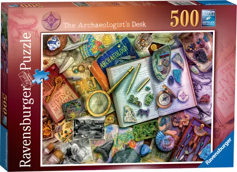Ravensburger Puzzle Stôl archeológa / 500 dielikov / 49x36 cm
