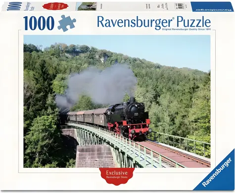 Ravensburger Puzzle Historická železnica Sauschwänzlebahn / 1000 dielikov / 70 x 50 cm