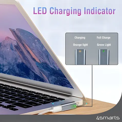 4smarts Adaptér USB-C - MagSafe 2 hviezdna šedá / Adaptér / 100W PD / pre MacBook Air a Pro