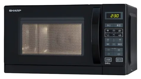 Sharp R-642BKW čierna / Mikrovlnná rúra / dotykové ovládanie / 800 W / 20 l / 11 výkonových úrovní