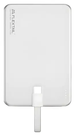 Flextail Zero Power Metal 5000 mAh strieborná / Powerbanka / Magnetické uchytenie / 5000 mAh / 7 mm