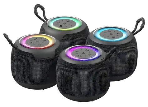 USAMS YX014 Yin čierna / Reproduktor / Bluetooth 5.3 / 1200 mAh / RGB podsvietenie