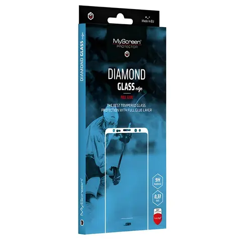 MyScreen Diamond Glass edge FullGlue iPhone 14 Pro Max čierna / Ochranné sklo / Full Glue / 9H / Easy Install