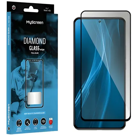 MyScreen DIAMOND GLASS edge Full Glue Vivo Y55t čierna / Ochranné sklo / lepenie cez celý displej / tvrdosť 9H