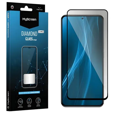 MyScreen Diamond Glass edge FullGlue čierna / Ochranné sklo / XIAOMI Redmi A2 / celoplošné lepenie / 9H