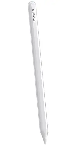USAMS ZB254 biela / Aktívny stylus pre iPad / Magnetické nabíjanie / Náklon a tlak / Palm Rejection / BT 5.0
