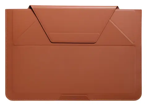 MOFT Carry Sleeve 14" hnedá / Puzdro pre notebook / so stojanom / PU koža / 2 uhly náklonu