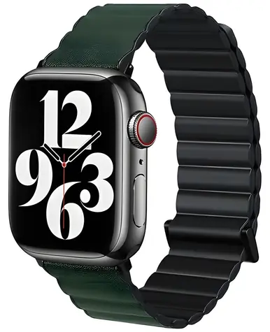 Beline Magnetic Pre čierno-zelená / Opasok pre Apple Watch / 38/40/41mm / magnetický