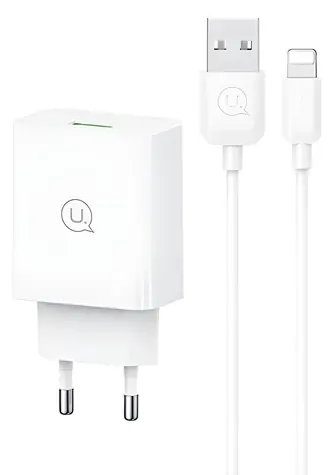 USAMS SCXLTZ03 biela / Nabíjačka / 18W / 1x USB-A / kábel USB-A-Lightning