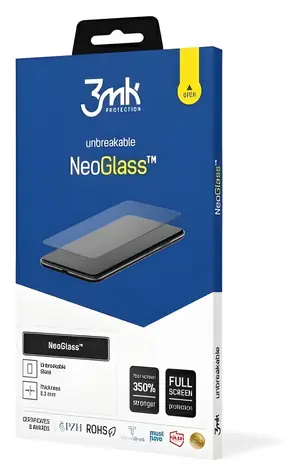3mk NeoGlass čierna / Ochranné sklo / XIAOMI Redmi Note 12, POCO X5 / 8H / 0,3 mm