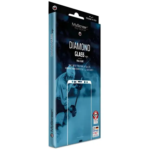 MyScreen Diamond Glass edge Full Glue Apple iPhone 15 Pro čierna / Ochranné sklo / 9H / Lepenie cez celý displej