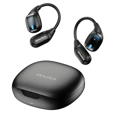 Awei TZ12 čierna / Bezdrôtové slúchadlá / ANC / Bluetooth 5.4 / nabíjacie púzdro