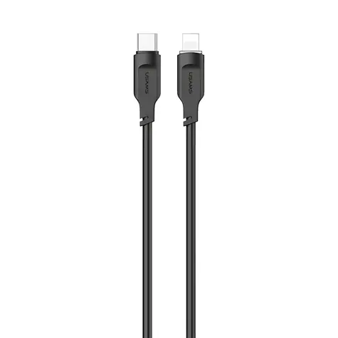 USAMS SJ566 Lithe čierna / Dátový kábel Lightning - USB-C / 1,2m / 20W PD Fast Charge