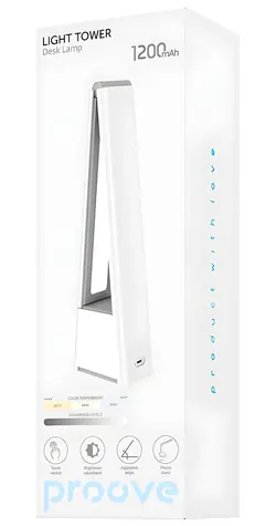Proove Light Tower biela / LED stolná lampa / 1200 mAh / 5 W