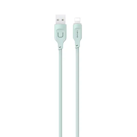 USAMS SJ565 Lithe Series zelený / Nabíjací a dátový kábel USB-C - Lightning / 1.2m / 2.4A