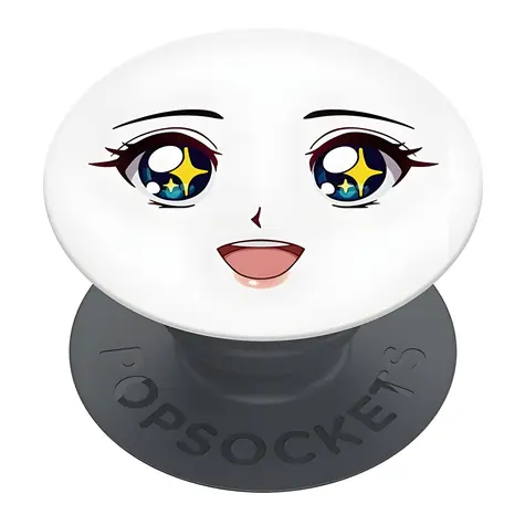 Popsockets Basic Sparkle Eyes biela / Držiak a stojanček na telefón / Skladacia / Univerzálna