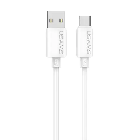 USAMS U98-786 biela / Nabíjací a dátový kábel / USB-C / 3A / 18W / 1 m / silikónový