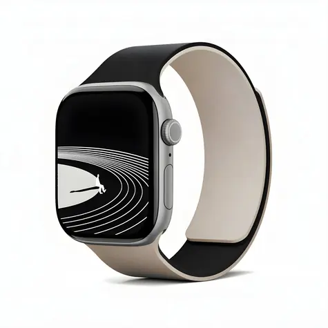 Moft Snap Duo bielo-čierna / Remienok / Silikónový / Pre Apple Watch 1-11/SE/Ultra / 42-49 mm