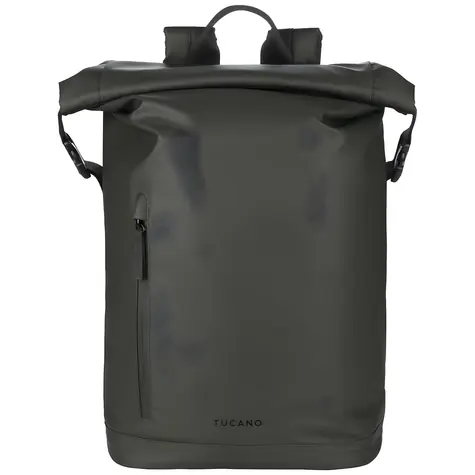 Tucano Rollo čierna / Roll-top batoh na notebook / 15,6 "a MacBook Pro 16" / Voduodolný / Recyklovaný polyester