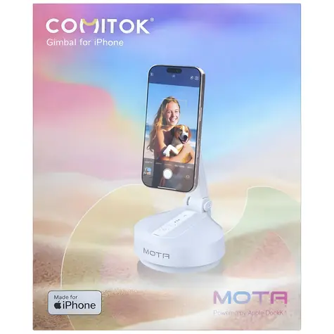 Comitok Mota biela / Magnetický držiak na telefón / Univerzálny závit / Powerbanka 2550 mAh / USB-C