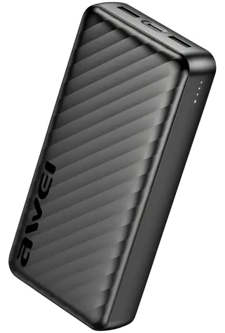 Awei P6K Pre čierna / Powerbanka / 20000 mAh / 2x USB-A / USB-C