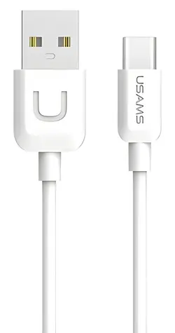 USAMS SJ099 U Turn biela / Dátový kábel / USB-C / 2A / 1 m